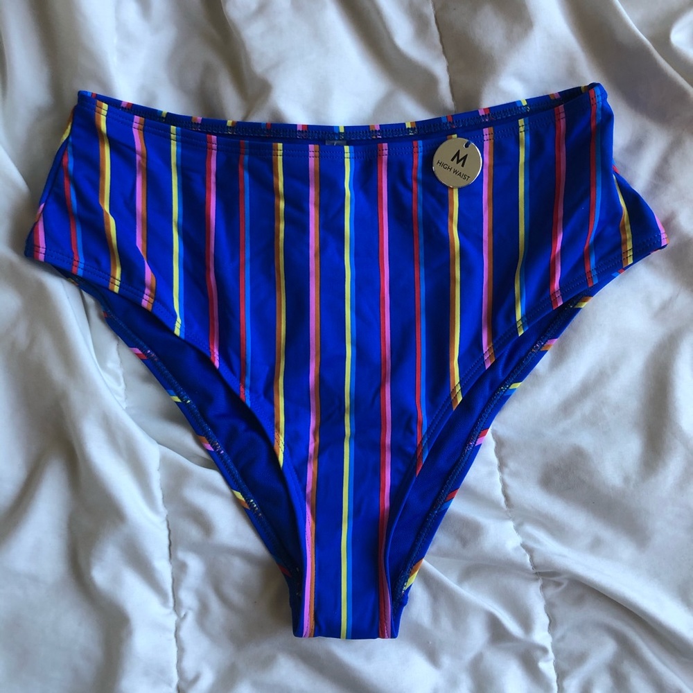 NWT Matching Blue High Waisted bottoms